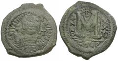 Ancient Coins - *Sear 222* Byzantine Empire. Justinian I (AD 527-565) Æ Follis