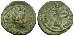 Ancient Coins - Gallienus (AD 253-268). Koinon of Thessaly Æ25 / Minerva