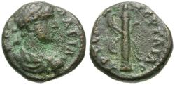 Ancient Coins - Hadrian (AD 117-138). Pamphylia. Perge Æ12 / Bow and Quiver
