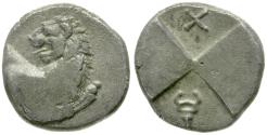 Ancient Coins - Thrace. Chersonesos AR Hemidrachm / Caduceus