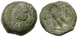 Ancient Coins - Ptolemaic Kings of Egypt. Ptolemy IX Soter II (117-81 BC) and Ptolemy X Alexander I (114-88 BC) Æ12 / B-A