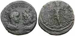 Ancient Coins - Gordian III (AD 238-244) with Serapis. Moesia Inferior. Marcianopolis. Tullius Menophilus, legatus consularis Æ26 / Ares