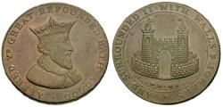 World Coins - Great Britain. Somersetshire. Bath. Payne & Turner Copper Halfpenny / Alfred the Great