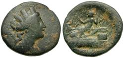 Ancient Coins - Phoenicia. Arados Æ21 / Prow