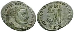 Ancient Coins - Constantine I the Great (AD 310-337) Silvered Æ Follis / Jupiter