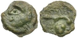 Ancient Coins - Ancient France. Celtic Gaul. Haute et Moyenne Seine - Leuci Tribe Potin / Severed Head