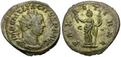 Ancient Coins - Tacitus (AD 275-276) Silvered Æ Antoninianus / Pax