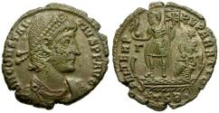 Ancient Coins - Constantius II (AD 337-361) Æ Centenionalis / Emperor in Galley