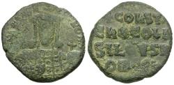 Ancient Coins - *Sear 1761* Byzantine Empire. Constantine VII (AD 913-959) Æ Follis
