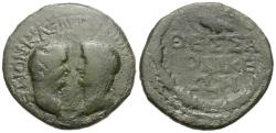 Ancient Coins - Titus, as Caesar (AD 69-79) with Domitian, as Caesar (AD 69-81). Macedon. Thessalonika Æ23