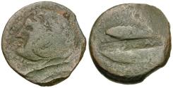 Ancient Coins - Spain. Iberia. Gadir (Gades) Æ27 / Rare Countermark