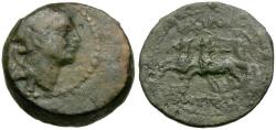Ancient Coins - Seleukid Kings. Antiochos IV Epiphanes (175-164 BC) Æ20 / Biga