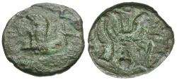 Ancient Coins - Arabia Felix. Himyarites Æ11 / Bucranium
