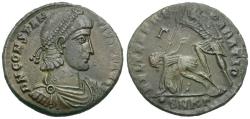 Ancient Coins - Constantius II (AD 337-361) Æ Centenionalis / Fallen Horseman