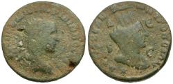 Ancient Coins - Philip I (AD 244-249). Seleucis and Pieria. Antiochia ad Orontem Æ28 / Bust of Tyche