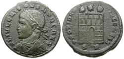 Ancient Coins - Crispus, Caesar (AD 317-326) Æ3 / Campgate