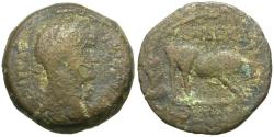 Ancient Coins - Hadrian (AD 117-138). Egypt. Alexandria Æ Diobol / Bull