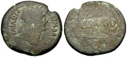 Ancient Coins - Trajan (AD 98-117). Egypt. Alexandria Æ Drachm / Elephant Quadriga