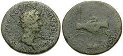 Ancient Coins - Nerva (AD 96-98) Æ Dupondius / Clasped Hands