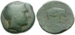Ancient Coins - Seleukid Kings. Antiochos III the Great (222-187 BC) Æ26 / Elephant