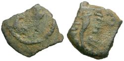 Ancient Coins - Judaea. Herodians. Herod I the Great (40-4 BC) Æ Prutah / Graven Image