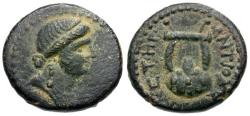 Ancient Coins - Seleucis and Pieria. Antioch. Pseudo-autonomous Æ18 / Lyre