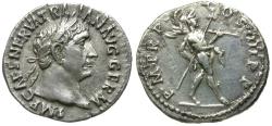 Ancient Coins - Trajan (AD 98-117) AR Denarius / Mars