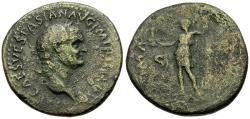 Ancient Coins - Vespasian (AD 69-79) Æ Sestertius / Roma