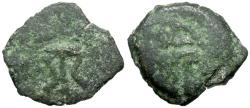 Ancient Coins - Judaea. Herodian. Herod I the Great (40-4 BC) Æ Prutah / Temple Table