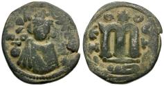 Ancient Coins - Arab-Byzantine. Umayyad Caliphate. Abd al-Malik ibn Marwan (AH 65-86 / AD 685-705) Æ Fals