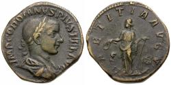 Ancient Coins - Gordian III (AD 238-244) Æ Sestertius / Laetitia
