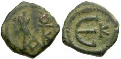 Ancient Coins - *Sear 375* Byzantine Empire. Justin II (AD 565-578) Æ Pentanummium