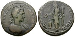 Ancient Coins - Macrinus (AD 217-218). Moesia Inferior. Nicopolis ad Istrum. Marcus Claudius Agrippa as Legatis Consularis Æ27 / Concordia