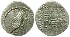 Ancient Coins - Kings of Parthia. Osroes II (AD 190) AR Drachm