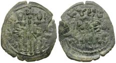 Ancient Coins - *Sear 2441* Byzantine Empire. Andronicus II Palaeologus (1282-1328) with Michael IX Æ Tetarteron