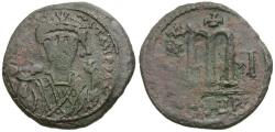 Ancient Coins - *Sear 532* Byzantine Empire. Maurice Tiberius (AD 582-602) Æ Follis