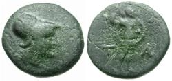 Ancient Coins - Aeolis. Temnos Æ14 / Athena