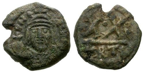 Ancient Coins - VF/VF Heraclius Half Follis Carthage Mint