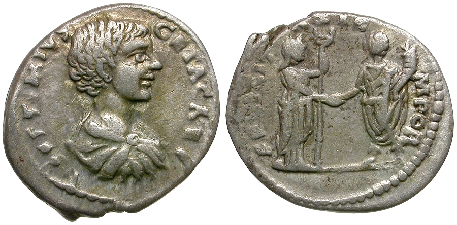 ローマ帝国 198-209 GETA, as Caesar デナリウス貨@183