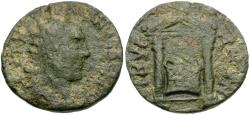 Ancient Coins - Trajan Decius (AD 249-251). Phrygia. Kibyra Æ24 / Temple