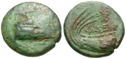 Ancient Coins - Lycia. Phaselis Æ16 / Galley