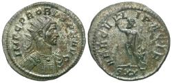 Ancient Coins - Probus (AD 276-282) Silvered Æ Antoninianus / Hercules