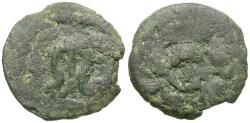 Ancient Coins - Judaea. Herodian. Herod I the Great (40-4 BC) Æ Prutah / Temple table and Diadem