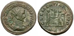Ancient Coins - Probus (AD 276-282) Silvered Æ Antoninianus / Emperor with Jupiter