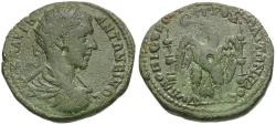 Ancient Coins - Elagabalus (AD 218-222). Moesia Inferior. Nicopolis ad Istrum. Novius Rufus, consular legate Æ26 / Eagle