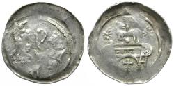 World Coins - German States. Strasbourg. Bishopric. Herman (1048-1065) Silver Pfennig