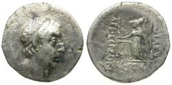Ancient Coins - Cappadocian Kingdom. Ariobarzanes I Philoromaios (96-63 BC) AR Drachm / Athena