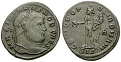 Ancient Coins - Galerius, as Caesar (AD 293-305) Æ Follis / Genius