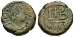 Ancient Coins - *Sear 112* Byzantine Empire. Justin I (518-527) Æ 12 Nummi