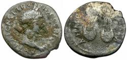 Ancient Coins - Trajan (AD 98-117). Lycia AR/Æ Fourrée Drachm / Lyres